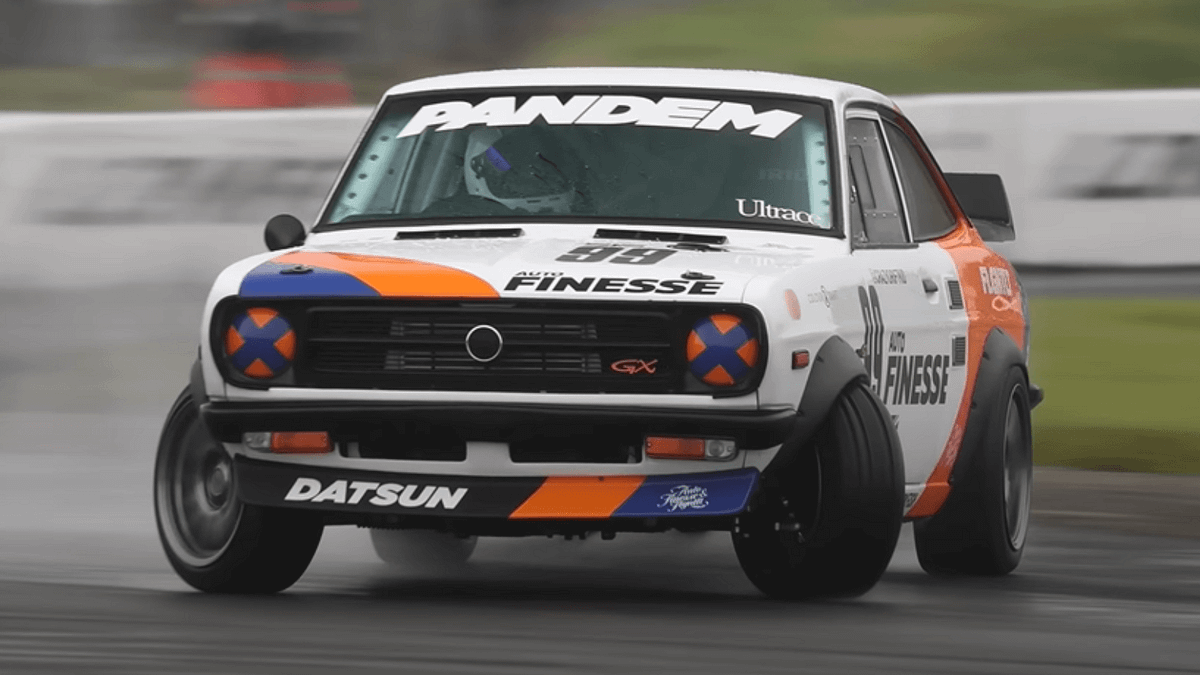 You Won't Believe Who's Drifting This 500-HP Datsun 1200 Coupe