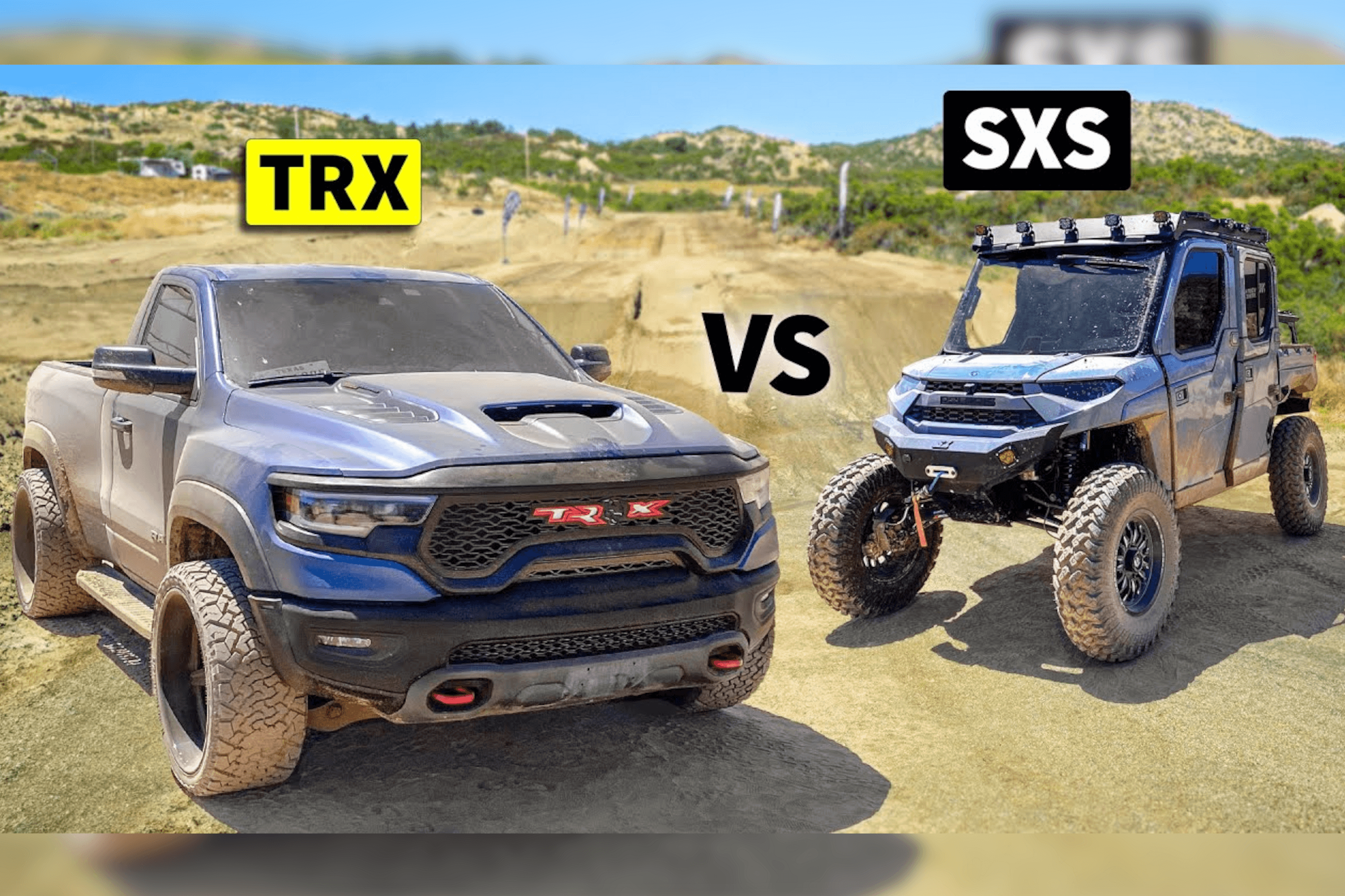 Off-Road Drag Race: Ram 1500 TRX Shorty Vs. Polaris Ranger Northstar