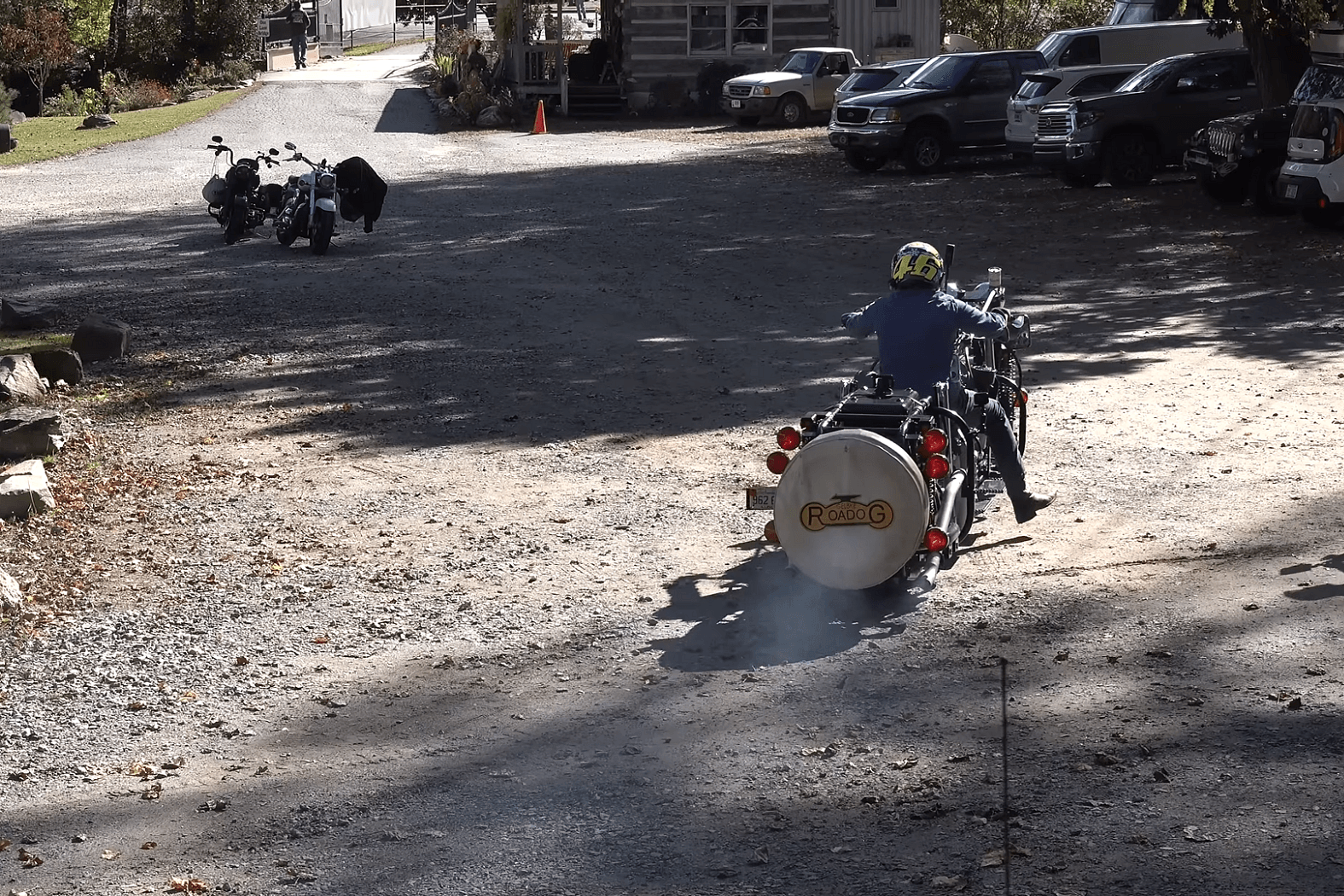 Chevy-Powered Roadog Motorcycle Fires Up After 30 Years
