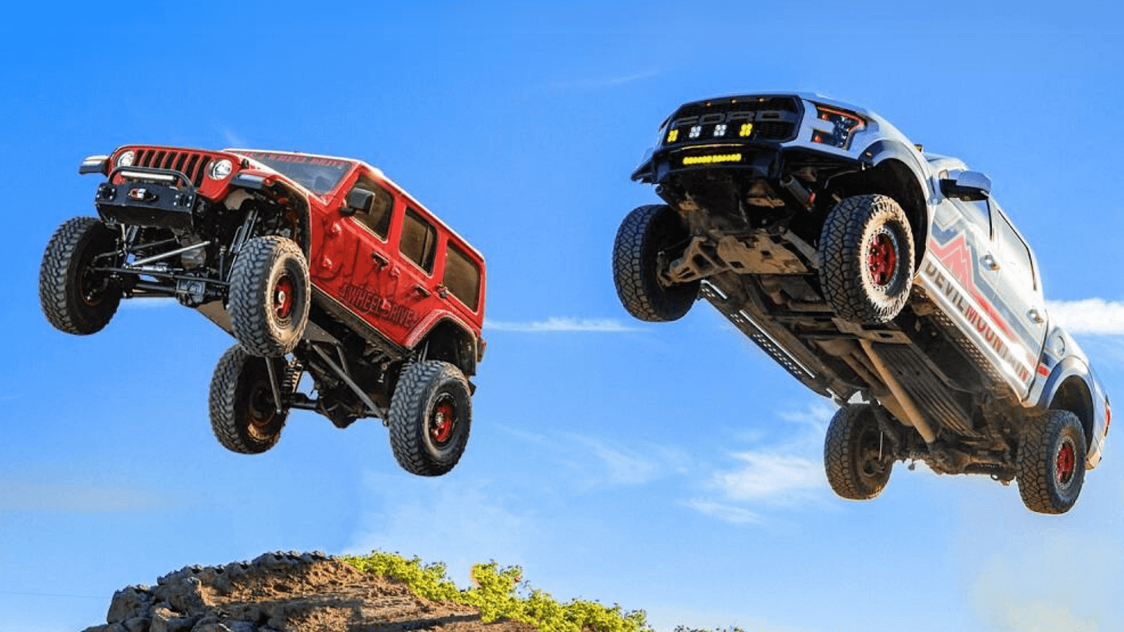 Drag Rappter WATCH: Ford F-150 Raptor And Jeep Rubicon Take Massive Beating In Epic ...