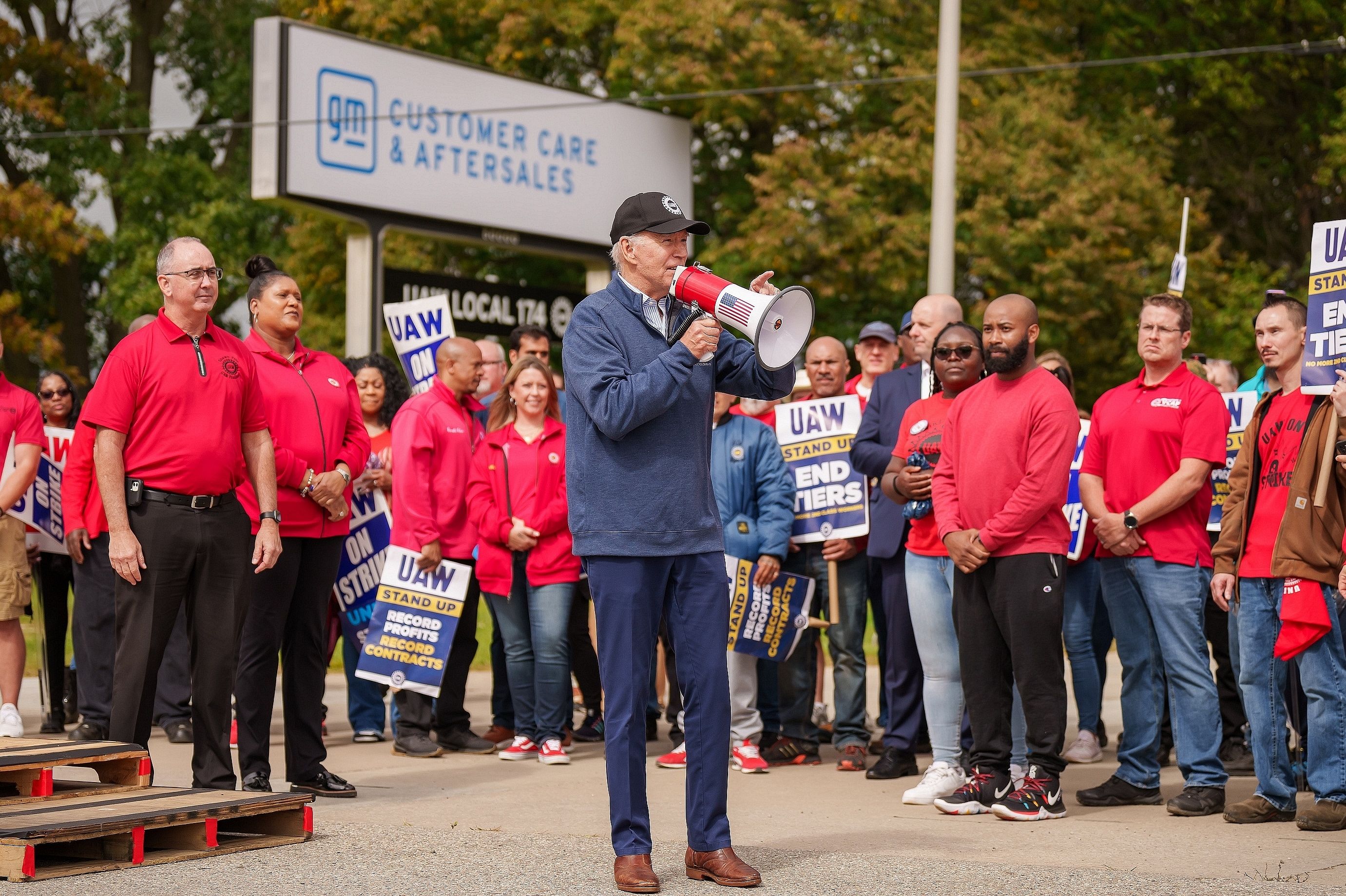 Joe Biden at a UAW Rally