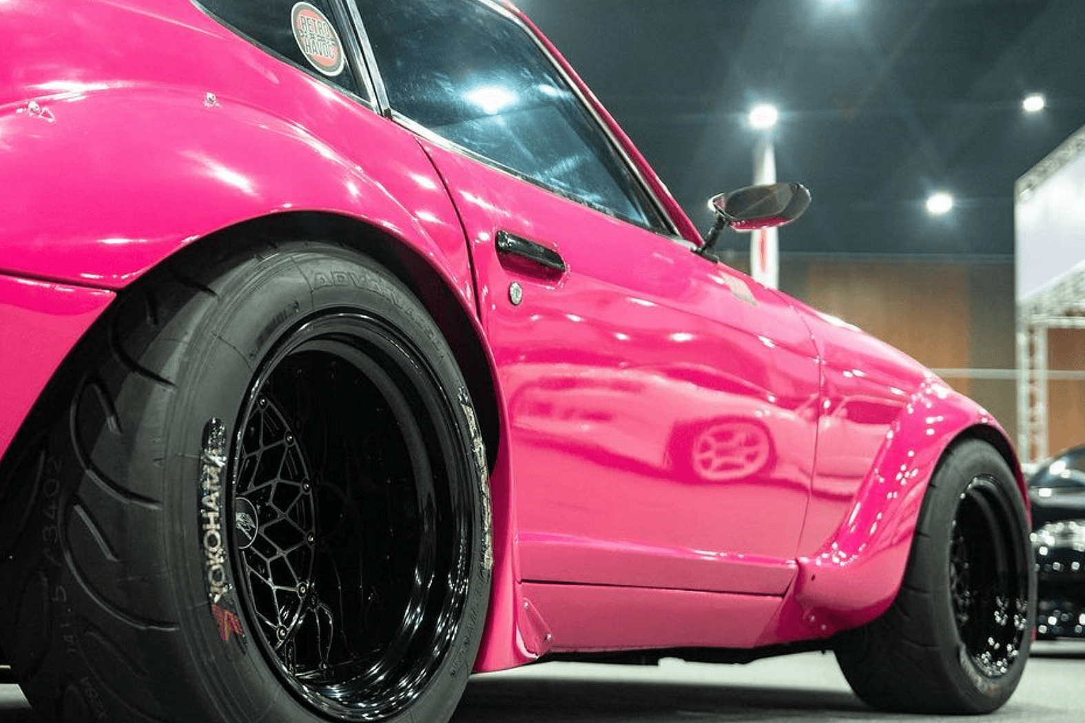 Pink Widebody Datsun 240Z Powered By Classic Nissan V8 Engine Pink Widebody Datsun 240Z Powered By Classic Nissan V8 Engine