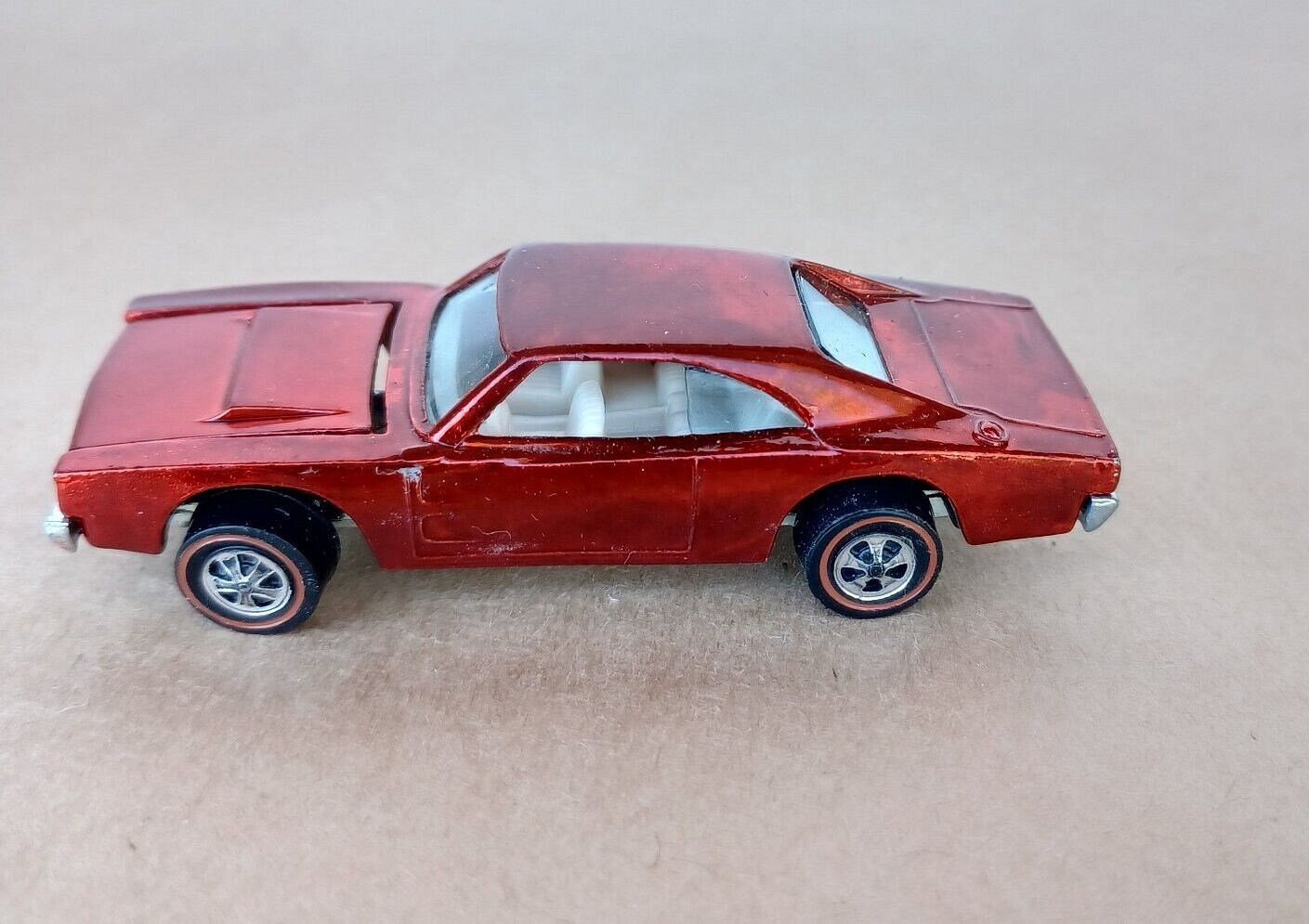 1969 Vintage RARE Redline Hot Wheels CUSTOM DODGE CHARGER deals Blue w/White Interior