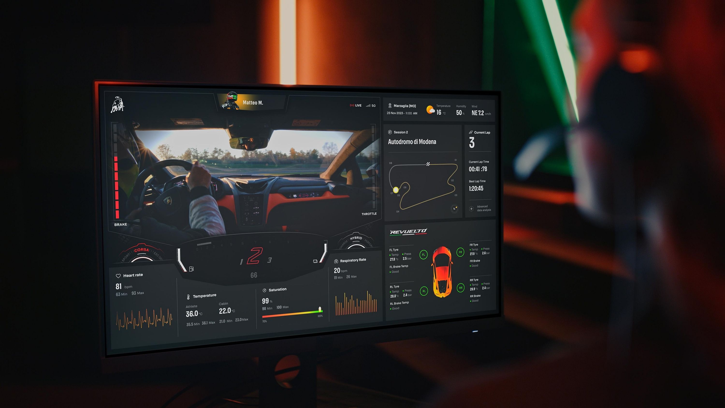Lamborghini's Digital Driver Coach Taps Into Your Biometrics To Make ...