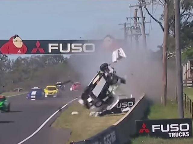 Aussie Race Car Goes Airborne And Disintegrates During Brutal Crash