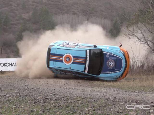 Intense Subaru Rally Car Crash Caught On Film In Glorious Slow Motion