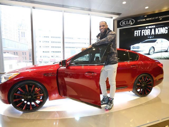 lebron james kia car