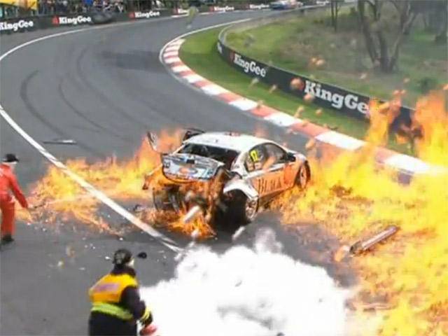 Video: Aussie Racer Escapes Fireball