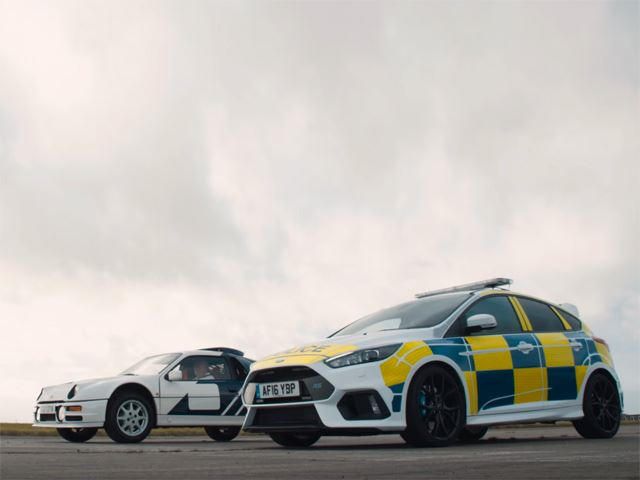 Police Drag Race: Ford Focus RS Vs. Ford RS200