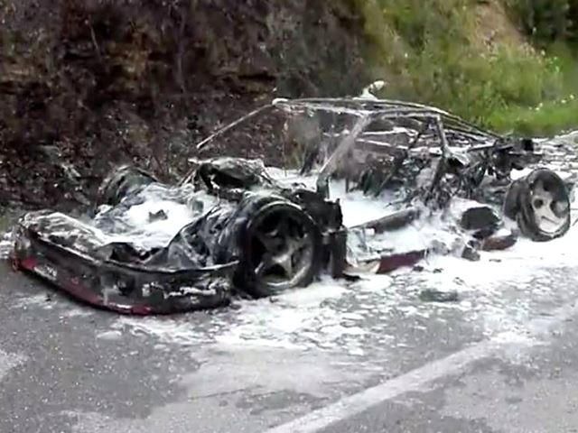 Ultra Rare Ferrari F40 Burns To Crisp En Route To LaFerrari Aperta Pickup