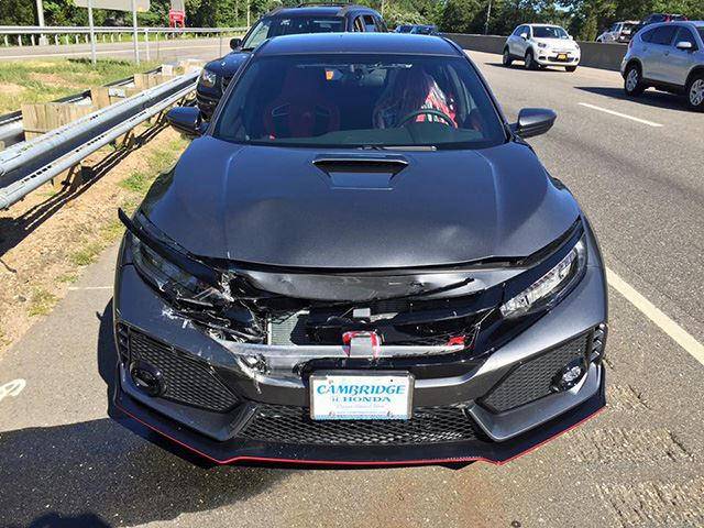 Brand-New Honda Civic Type R Crashes On Drive Home From Dealer
