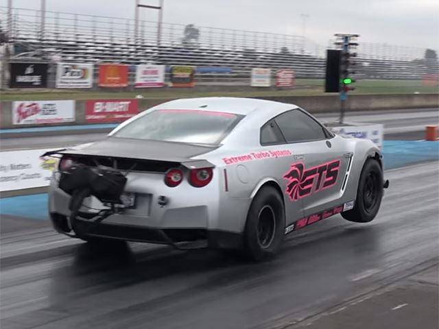 Watch A 3,000-HP Nissan GT-R Obliterate The Quarter-Mile Record