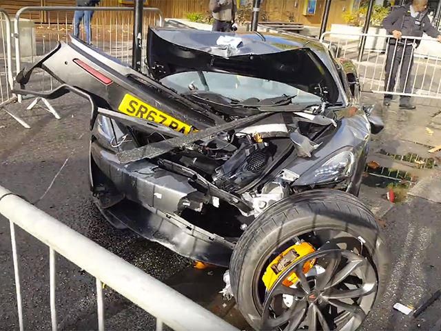 McLaren 570S Reduced To Mangled Wreck In London Crash