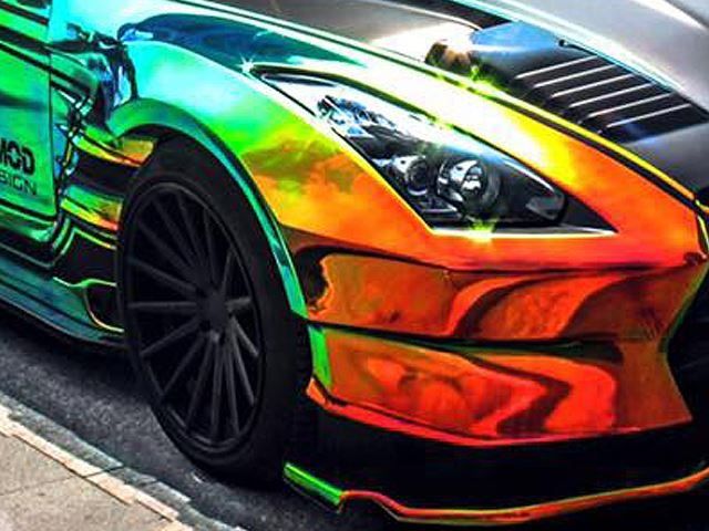 Does The Crazy Rainbow Wrap Make This Car Look Ugly?