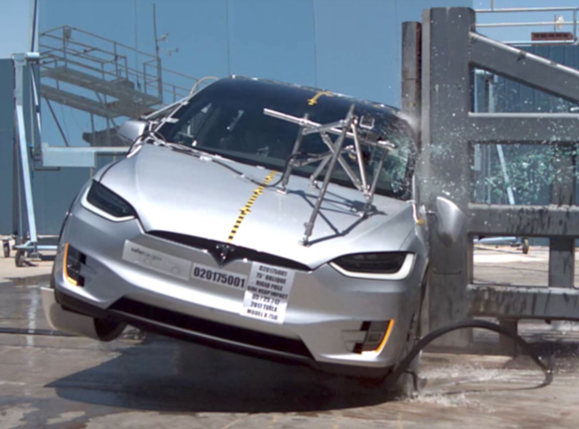 Watch The Tesla Model X Stubbornly Refuse To Roll Over