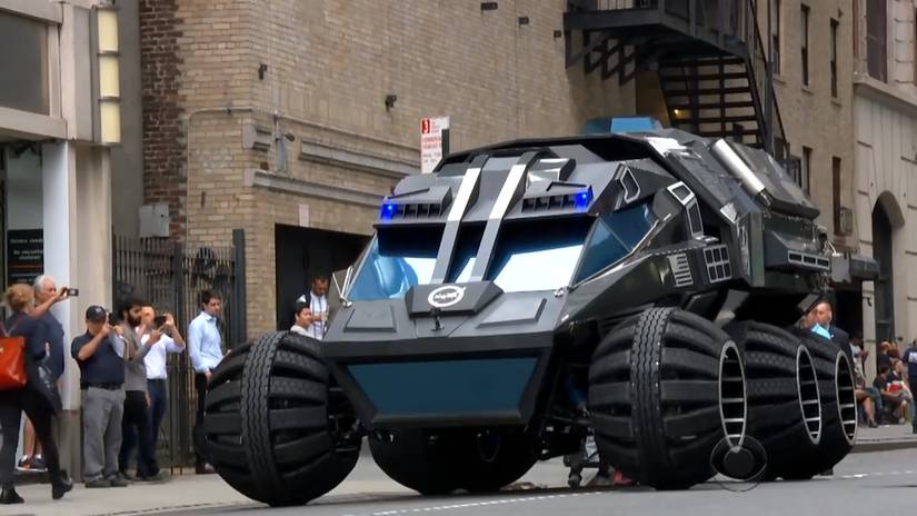 Stephen Colbert Takes Mars Rover For A Spin In New York