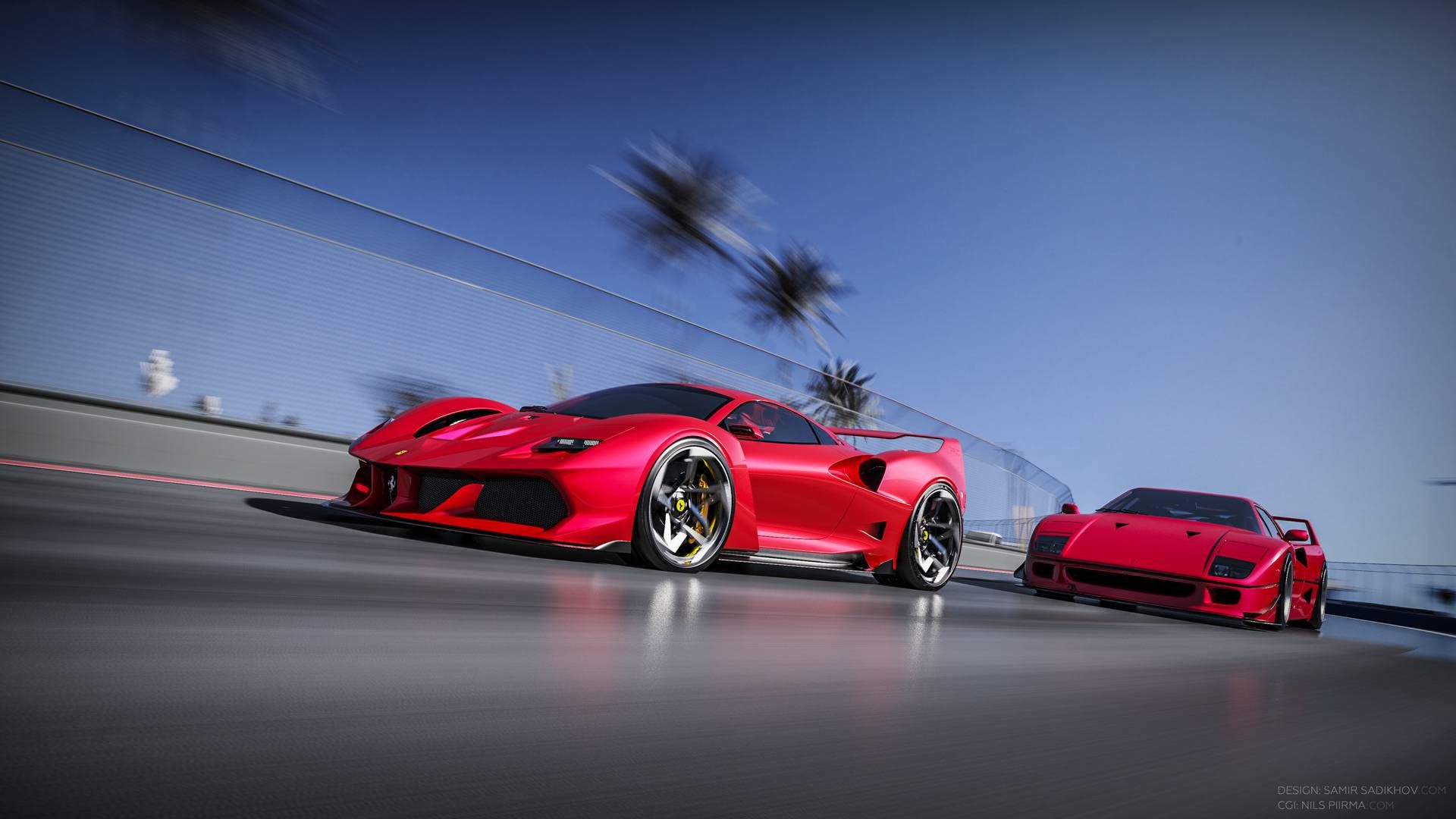 Ferrari F40 Redesigned As Stunning Modern-Day Supercar