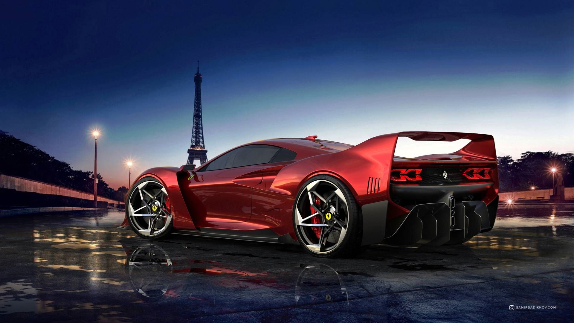 Ferrari F40 Redesigned As Stunning Modern-Day Supercar