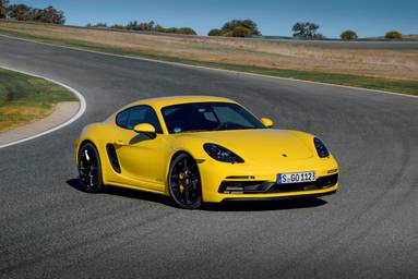 2019-2024 Porsche 718 Cayman Yellow Front Angle