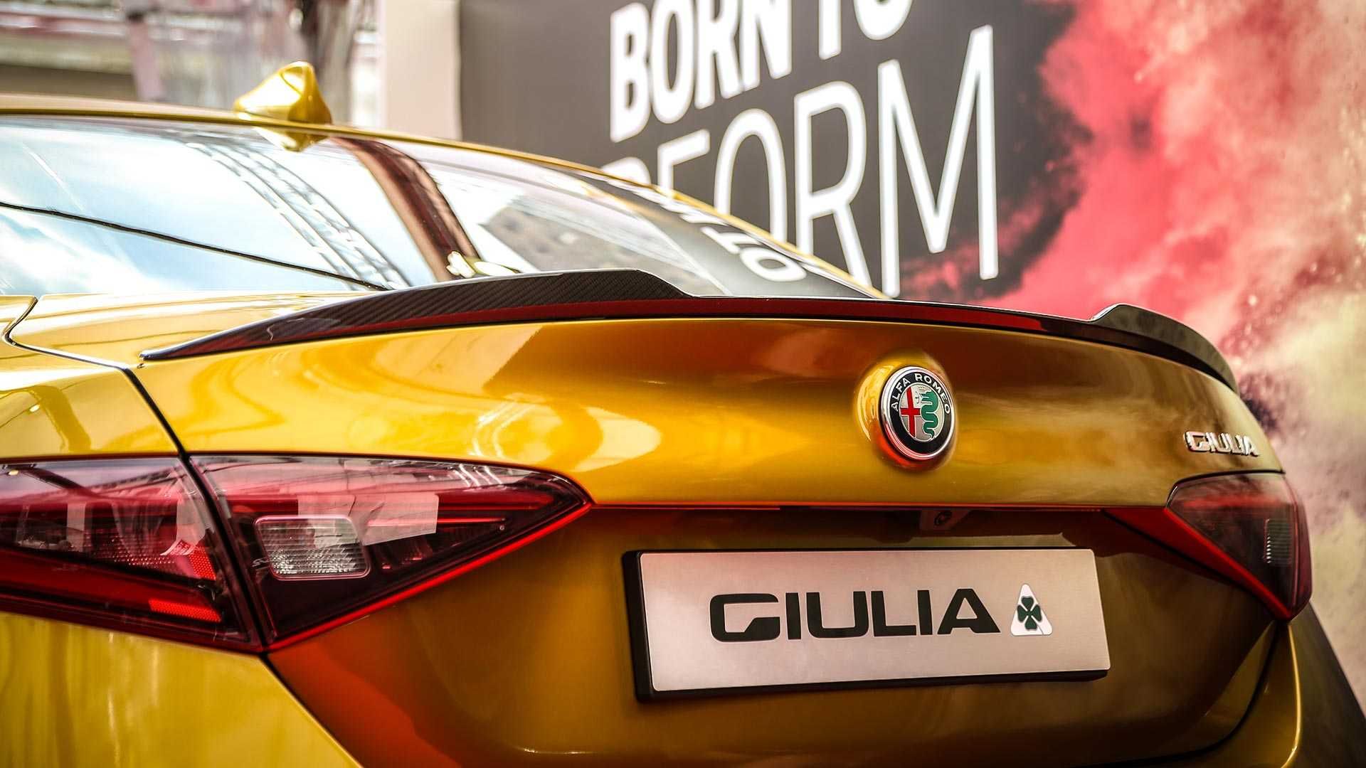 Gold Alfa Romeo Giulia Quadrifoglio Is A Stunning One-Off