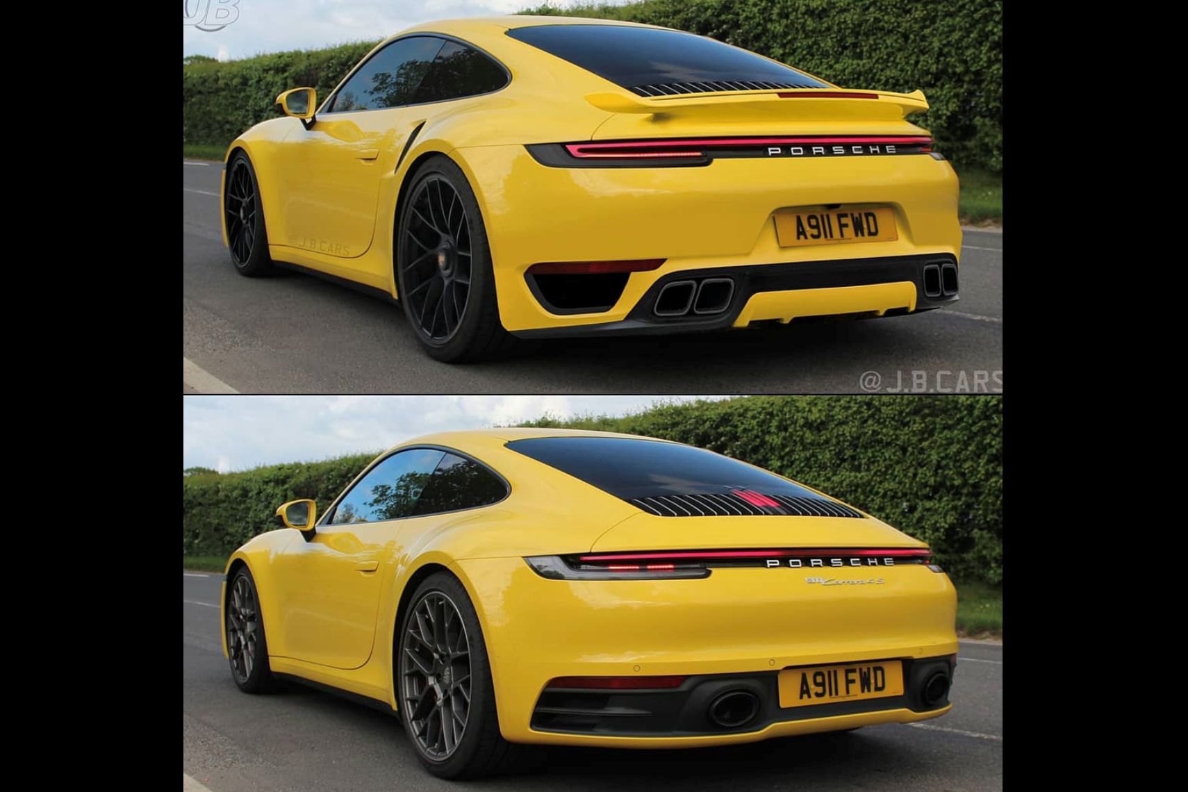 Check Out The 992 Porsche 911 Turbo's Rear End
