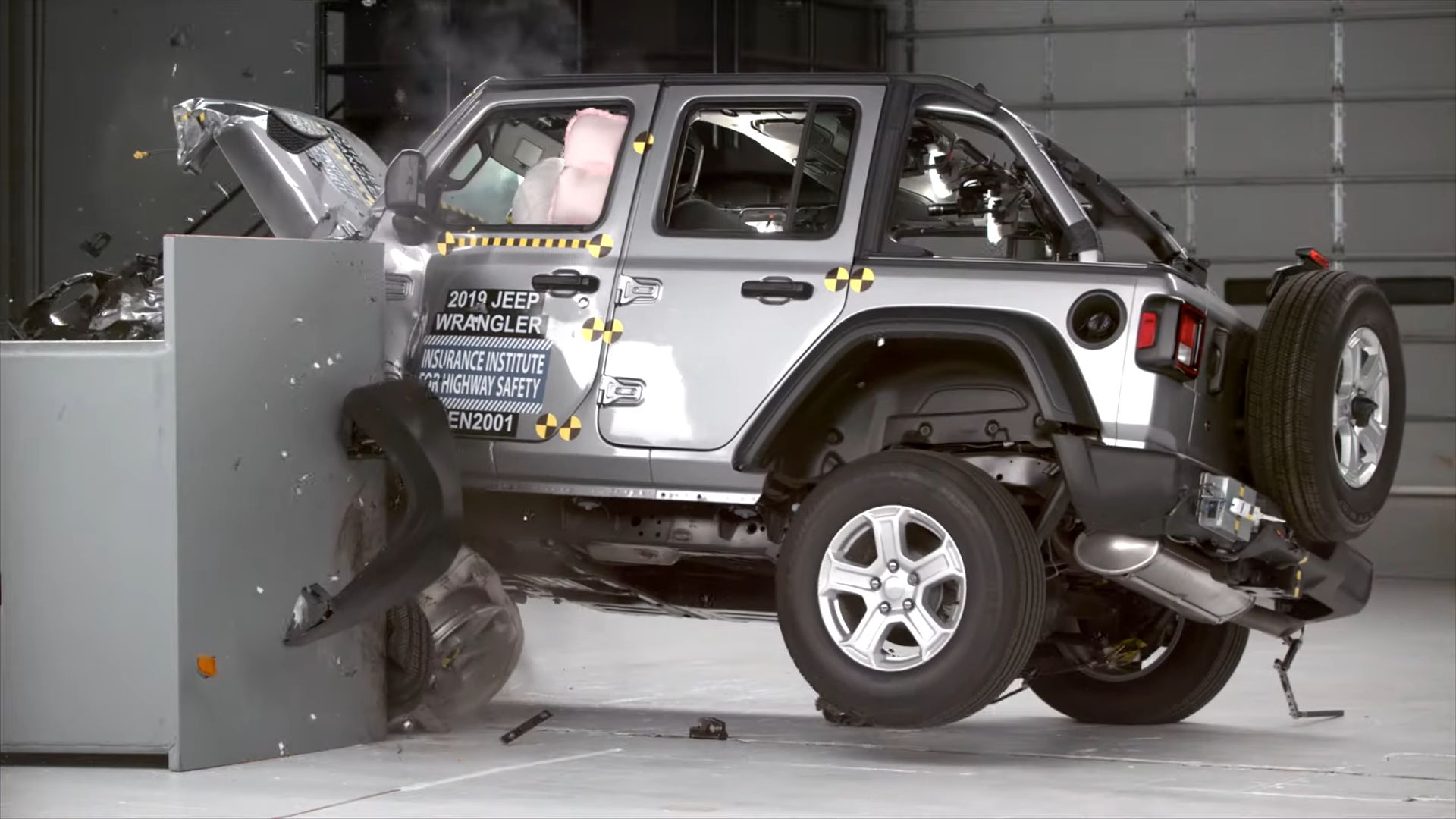 YIKES! Watch The Jeep Wrangler Roll Over During Crash Testing