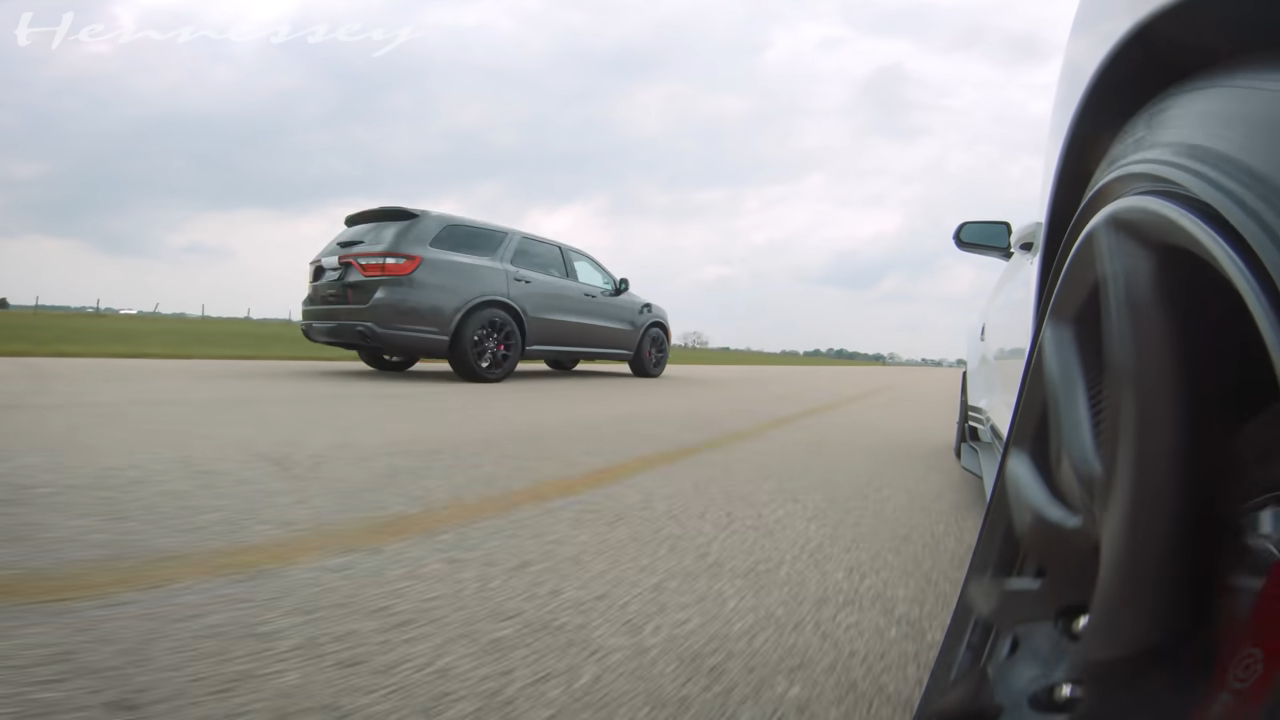 Drag Race: Dodge Durango SRT Hellcat Vs. Ford Mustang Shelby GT500