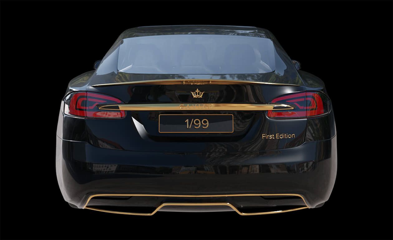 World's Most Expensive Tesla Is Covered In Gold