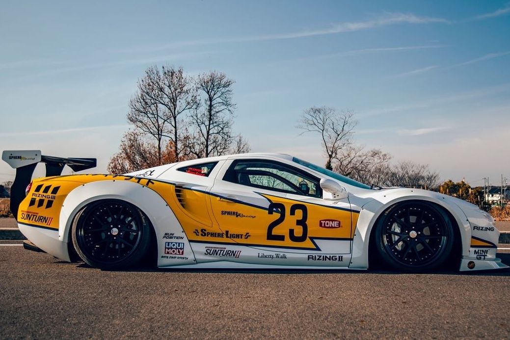 Unknown Japanese Supercar Gets The Liberty Walk Treatment