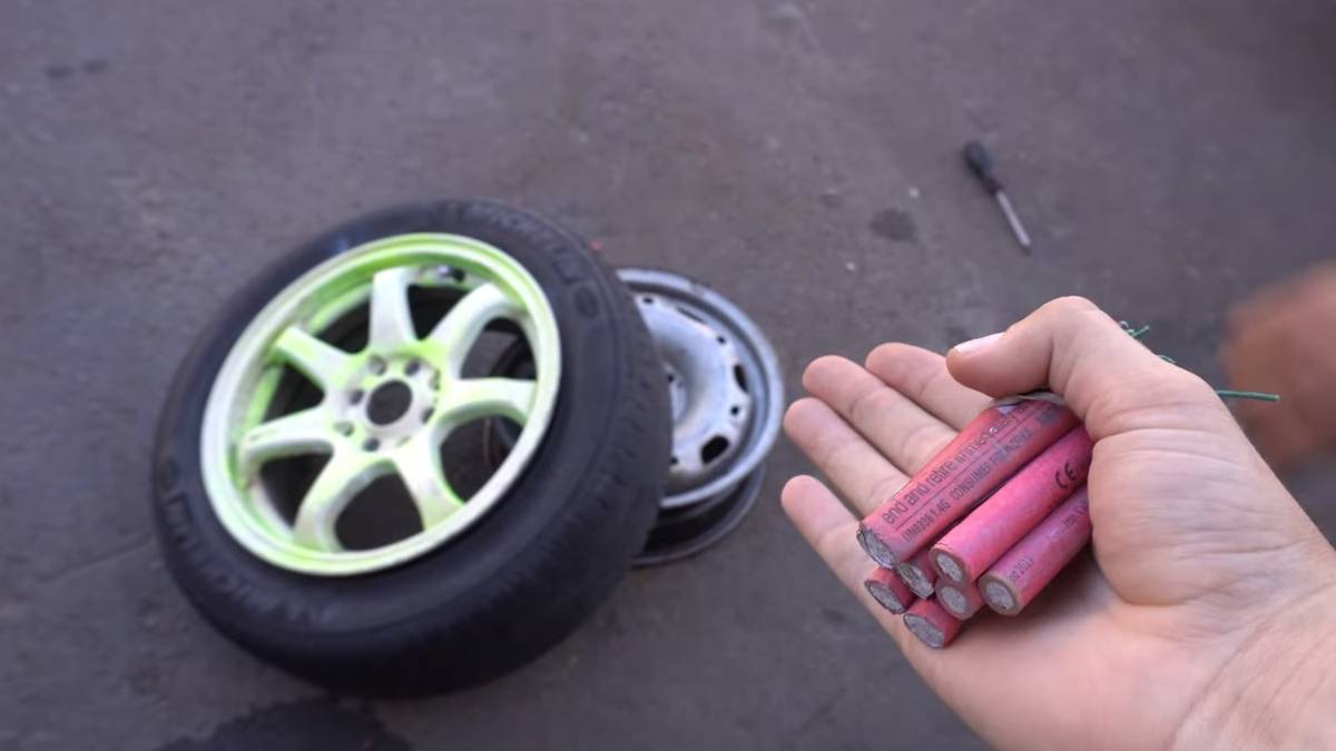 Here's How To Mount A Tire To A Rim Using Explosives