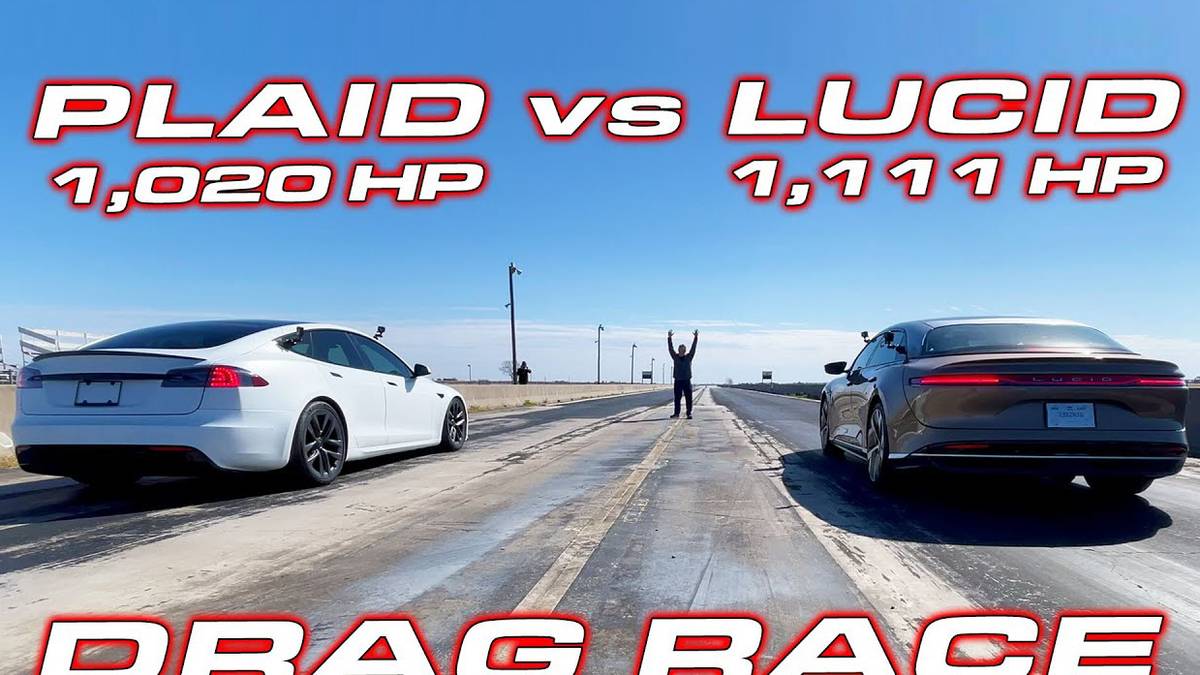 2,000-HP EV Drag Race: Lucid Air Vs. Tesla Model S Plaid